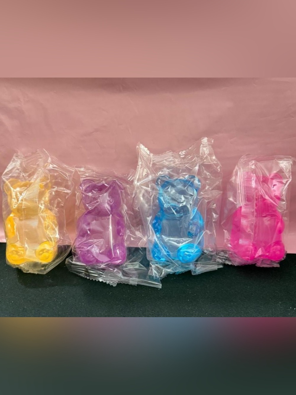 Colorful Gummy Bear Figurine - Blue, Purple, Pink, Yellow- Brand New